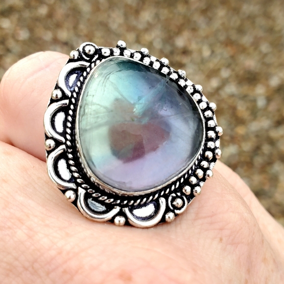 New Fluorite 925 Silver Ring. - Picture 4 of 14